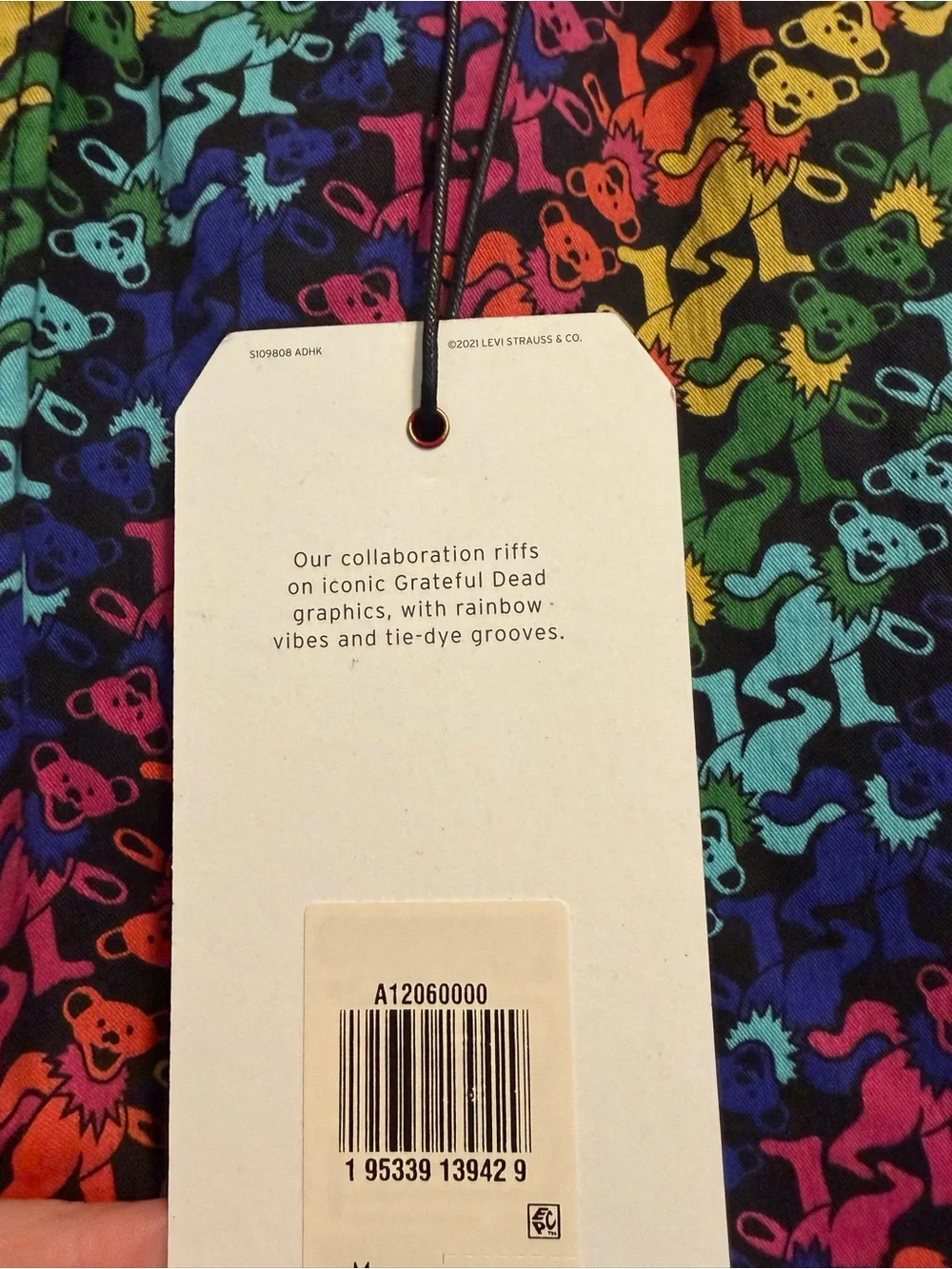 Levi's Greatful Dead Rainbow Multicolor Pattern Men's Hybrid Shorts